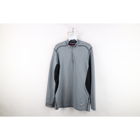 Nike Pro Combat Mens Medium Fitted Compression Hyperwarm Half Zip Pullover Top - Picture 1 of 16